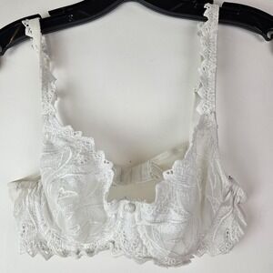 Vintage Bali‎ Lace Desire Full Coverage Underwire Bra #3314 White 34C